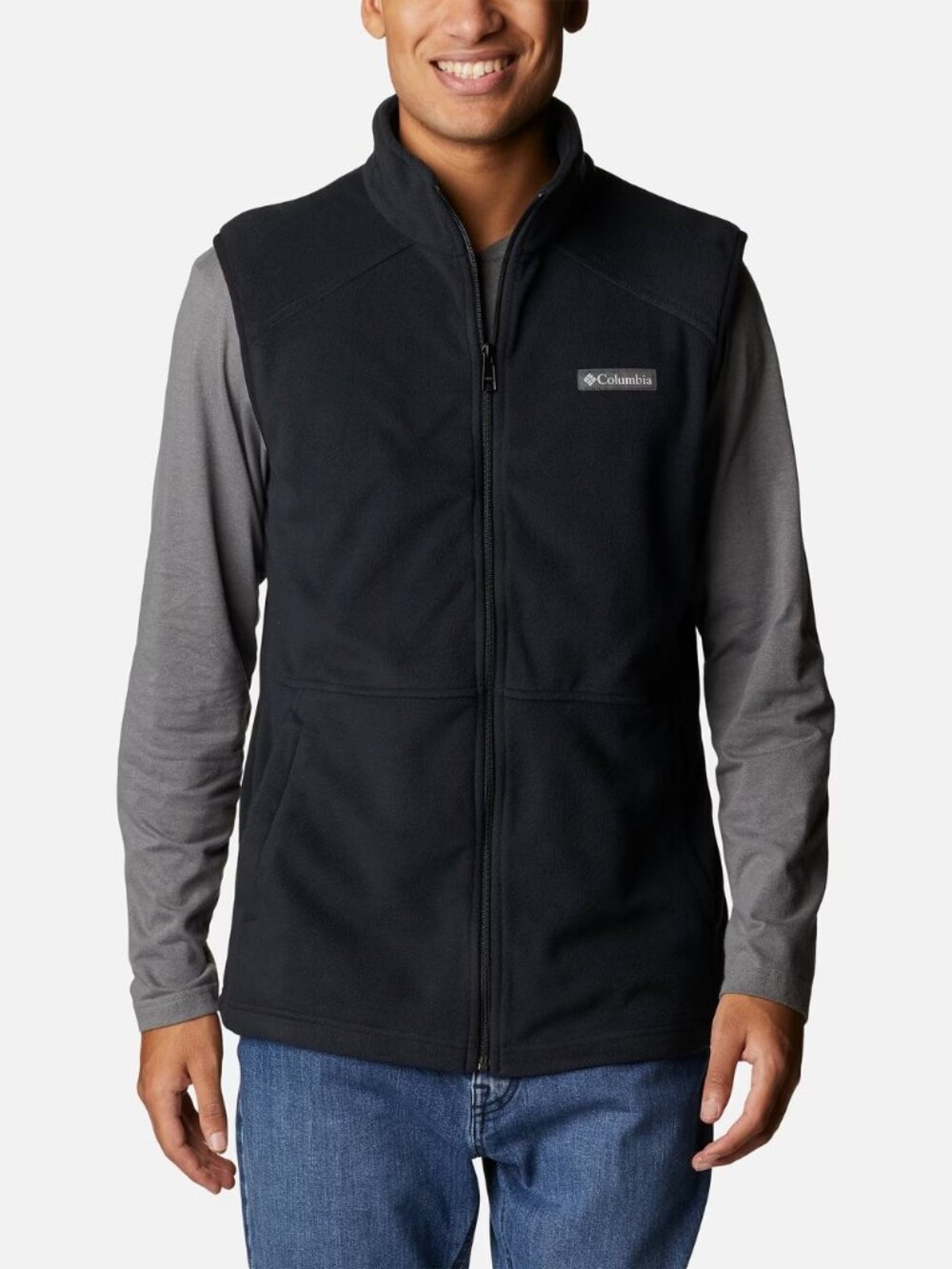 Columbia Men’s Small Black Fleece Full Zip Vest